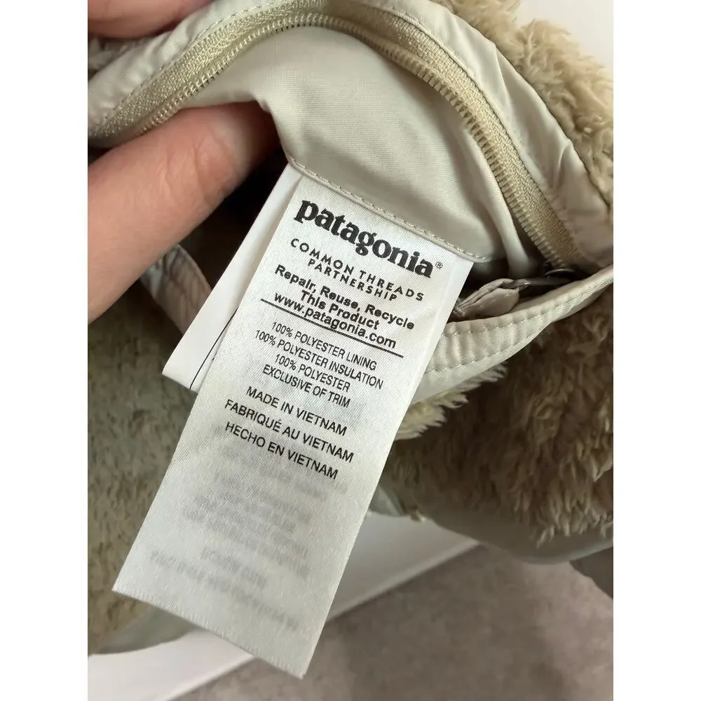 Patagonia Los Gatos Full Zip Reversible Hooded Jacket Beige Cream Womens Size XS - Picture 7 of 10